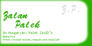 zalan palek business card